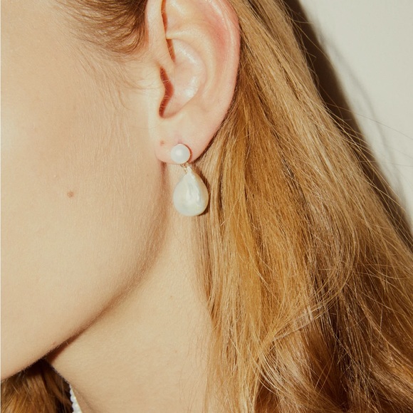 Gemma Alus real baroque pearls clip on earrings - Picture 14 of 14